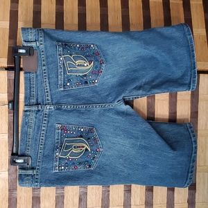 Bling Bermuda stretch shorts